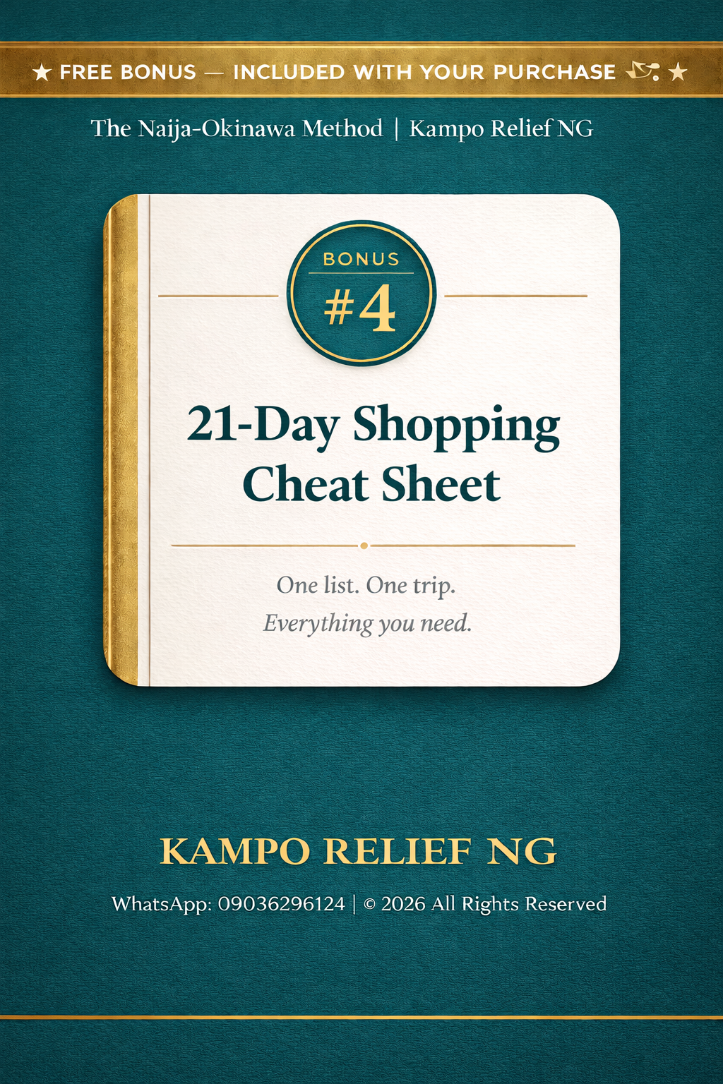 Shopping Cheat Sheet